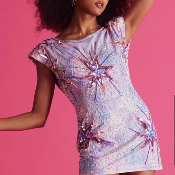 NWT LOVESHACKFANCY Sz 4 COLVILLE MINI DRESS - Picture 3 of 5